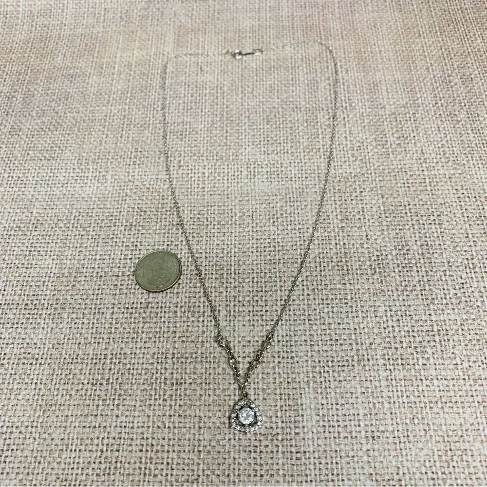 VTG Sterling Silver Crystal Necklace‎